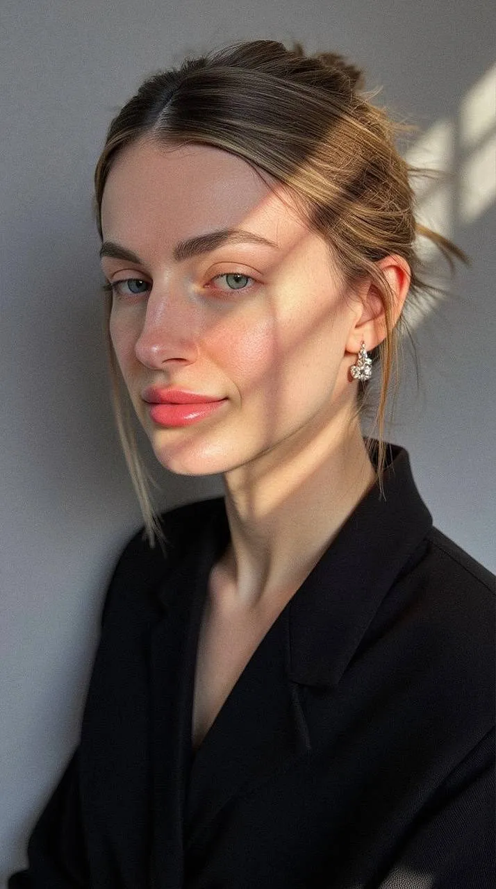 Muted Wall Editorial Portrait