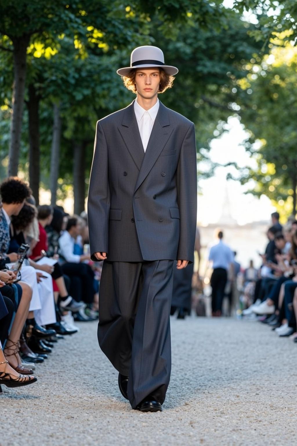 Fashion Week Young Medium Length Wavy Light