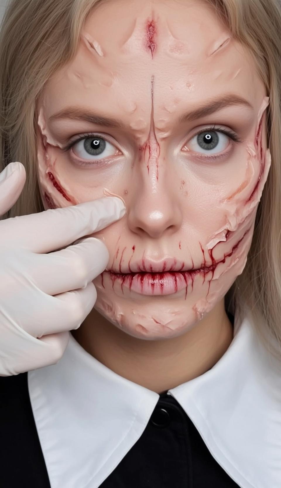 Horror Wound Makeup Portrait