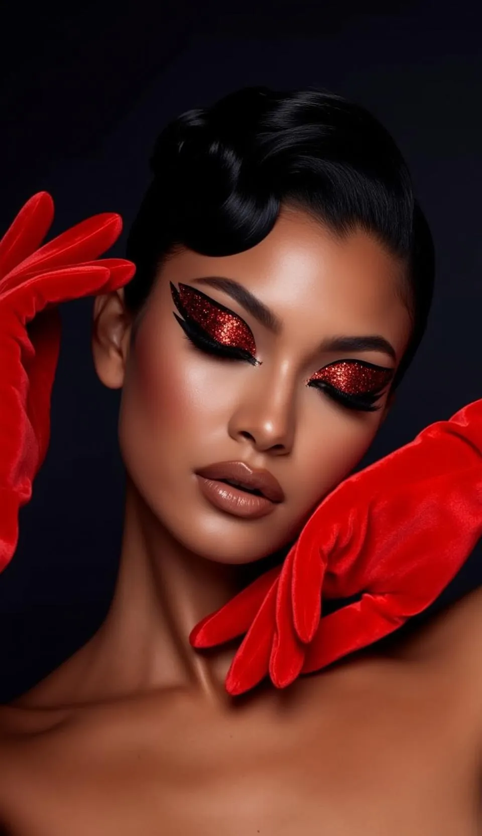 Makeup Medium Rich Dark Skin Subtle Sheen