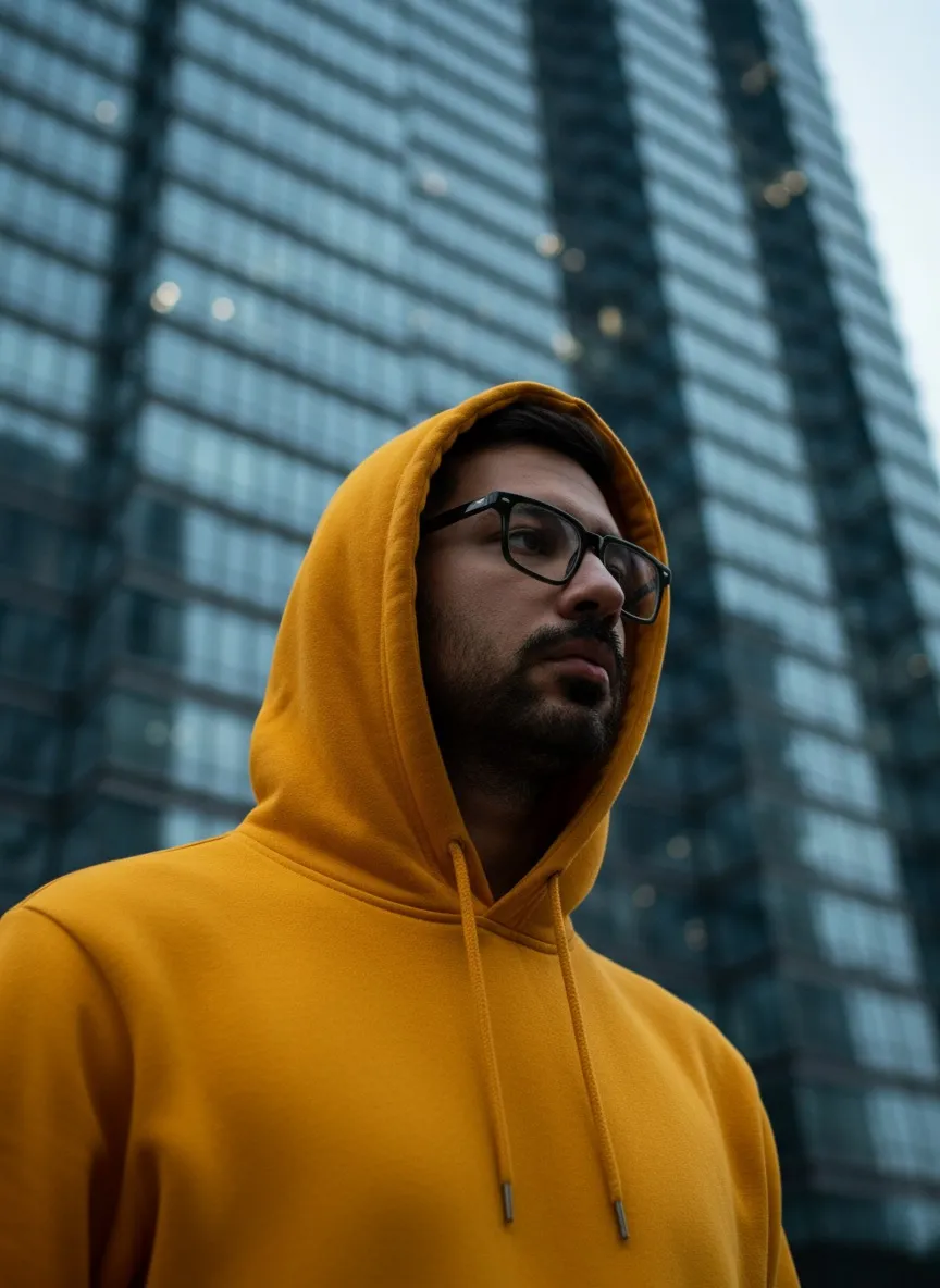 Vibrant Yellow Urban Portrait