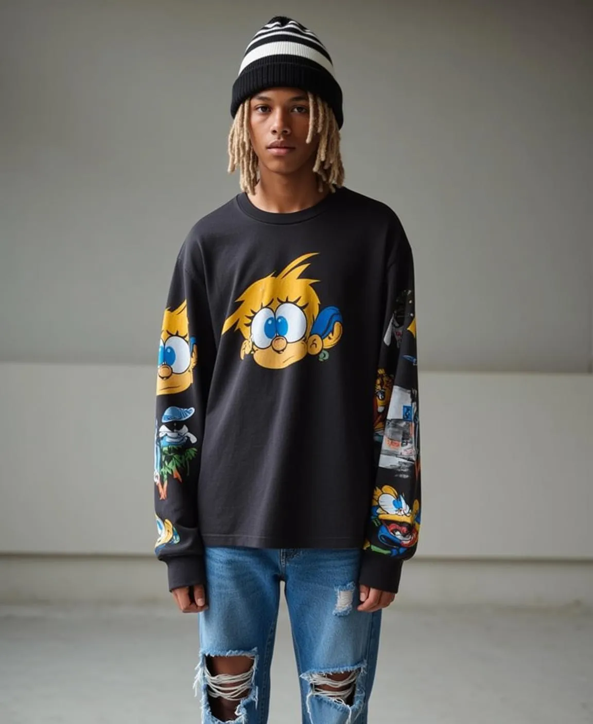 Graphic Jersey Hands On Hips