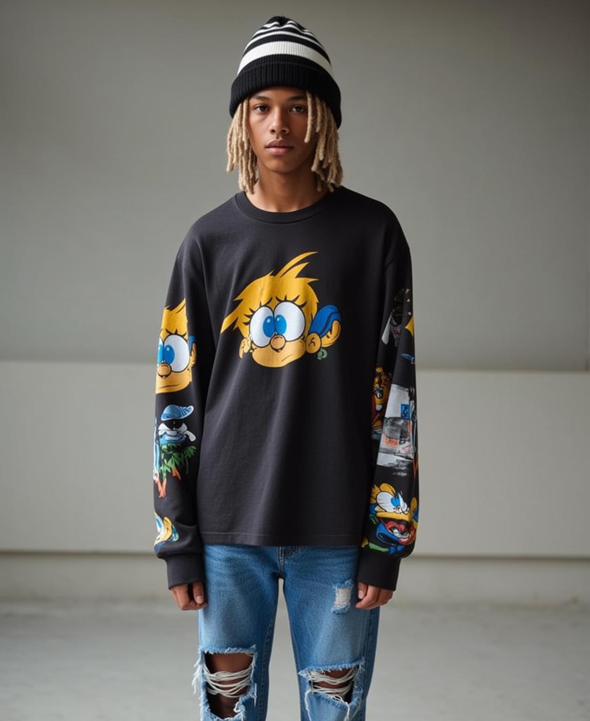 Graphic Jersey Hands On Hips