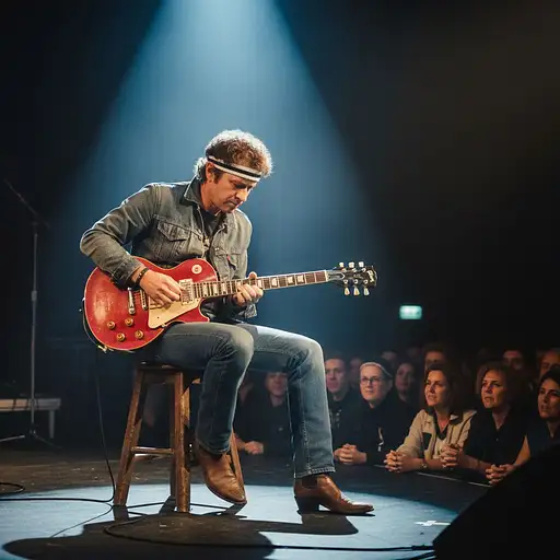 Mark Knopfler Performing Live On Stage In The