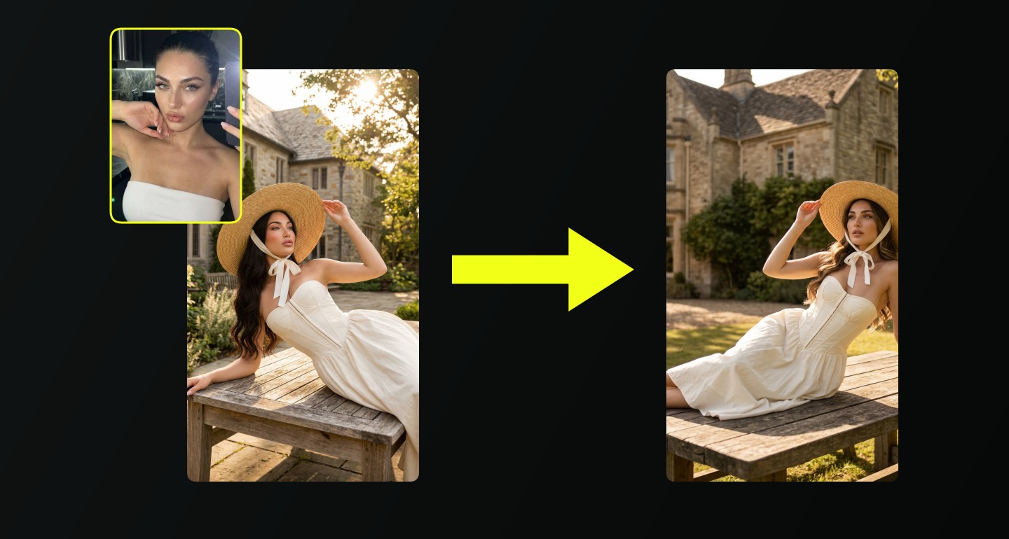 Lily remix walkthrough for Reclining Sunlit Garden Straw Hat Fashion Editorial