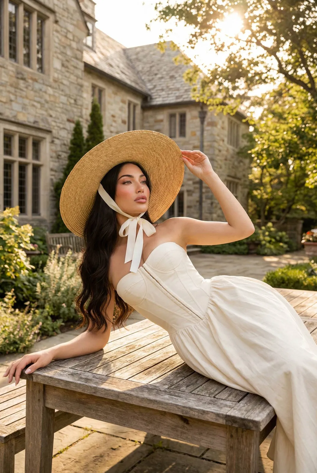Makeup And Bracelets In Garden Portrait