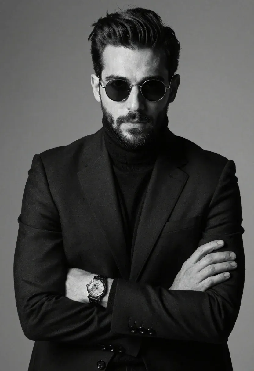 Round Sunglasses In Fashion Portrait