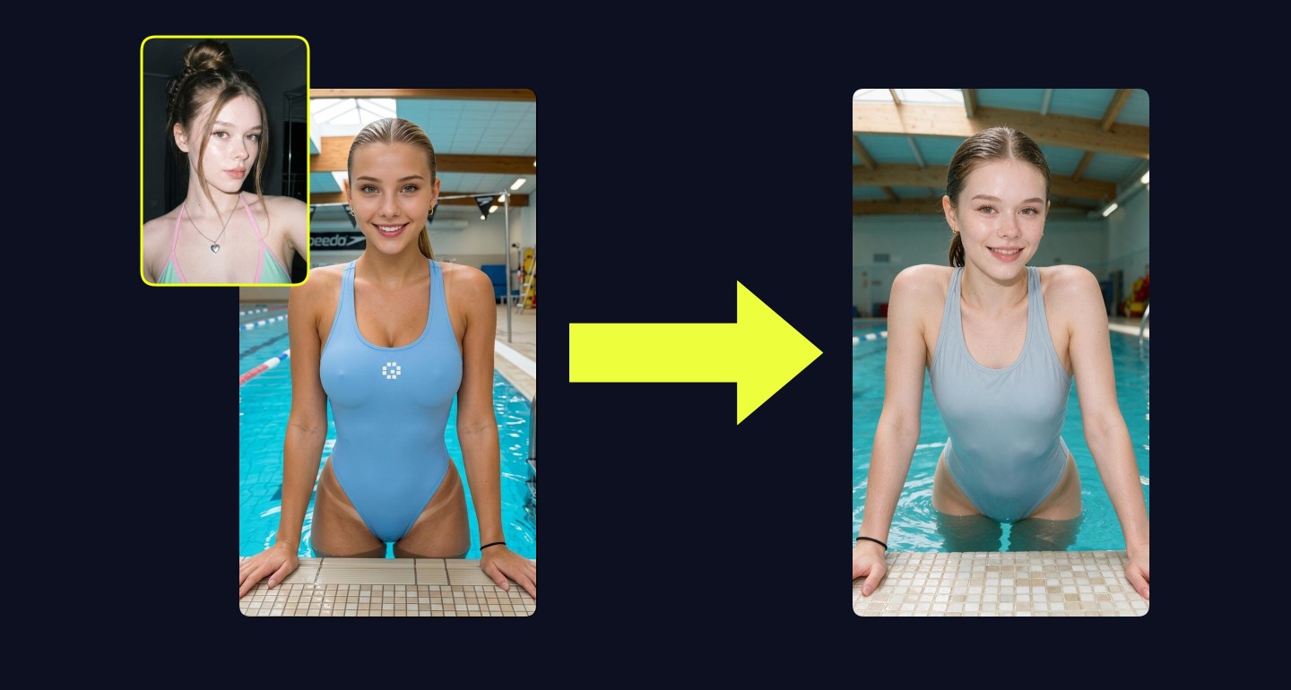 Mila remix walkthrough for Create Photorealistic Fashion Photograph In At Indoor Public Swimming Pool