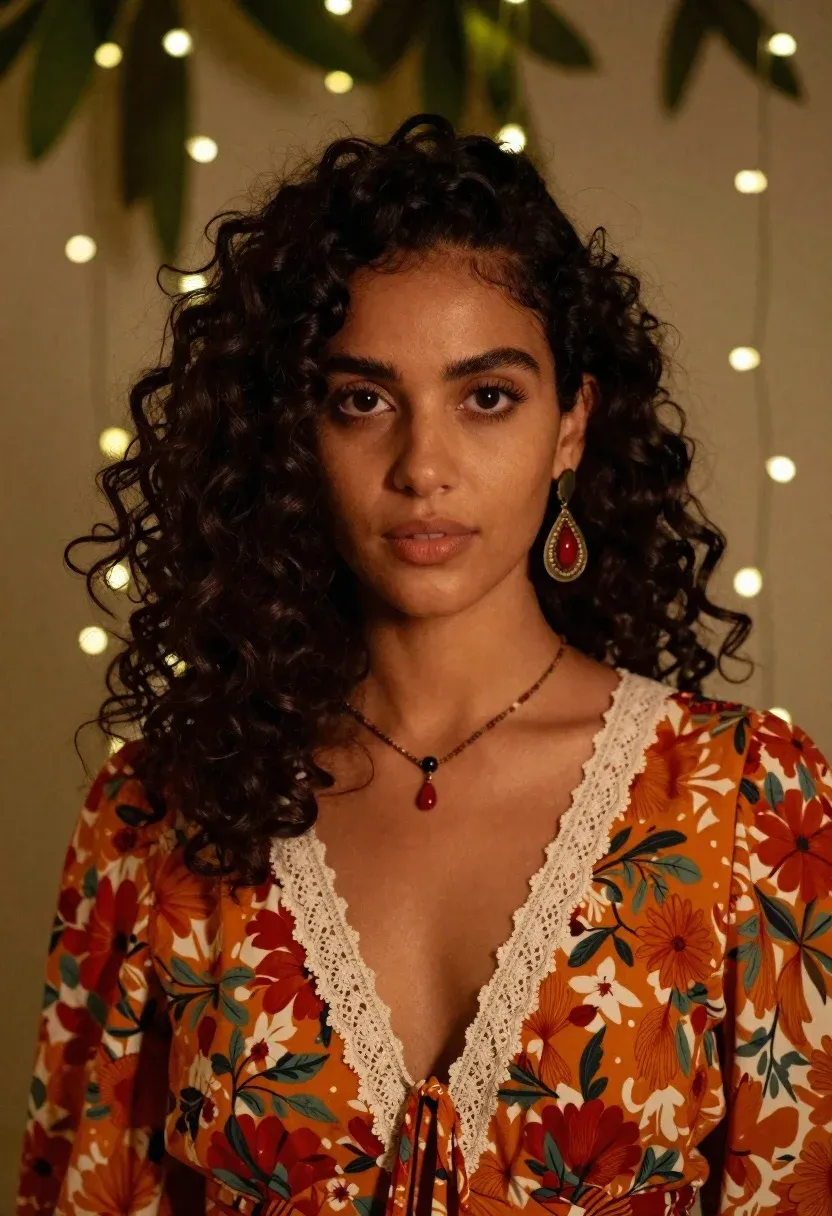 Earrings In Fashion Portrait