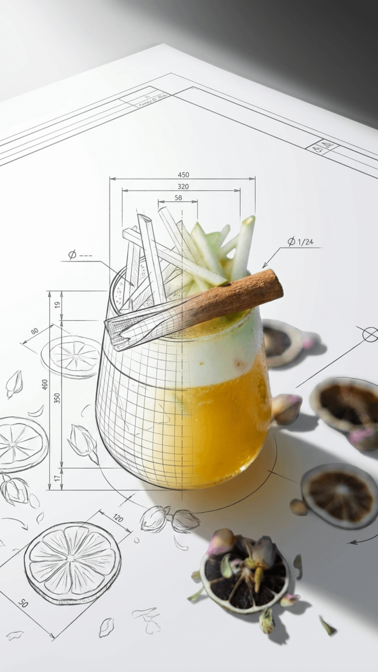 Blueprint Cocktail With Apple And Cinnamon