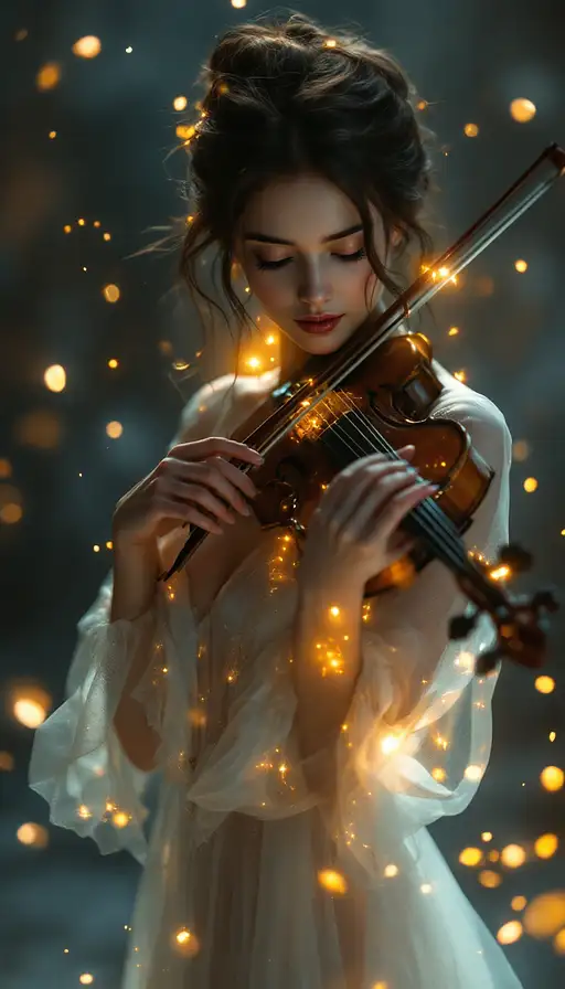 Ethereal Violin Portrait
