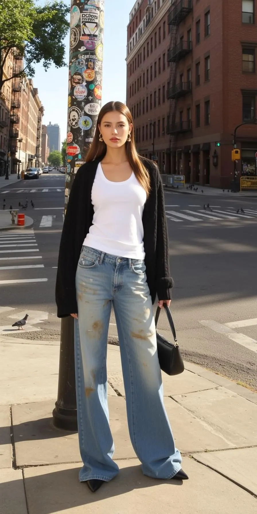 Earrings And Necklace In Street Portrait