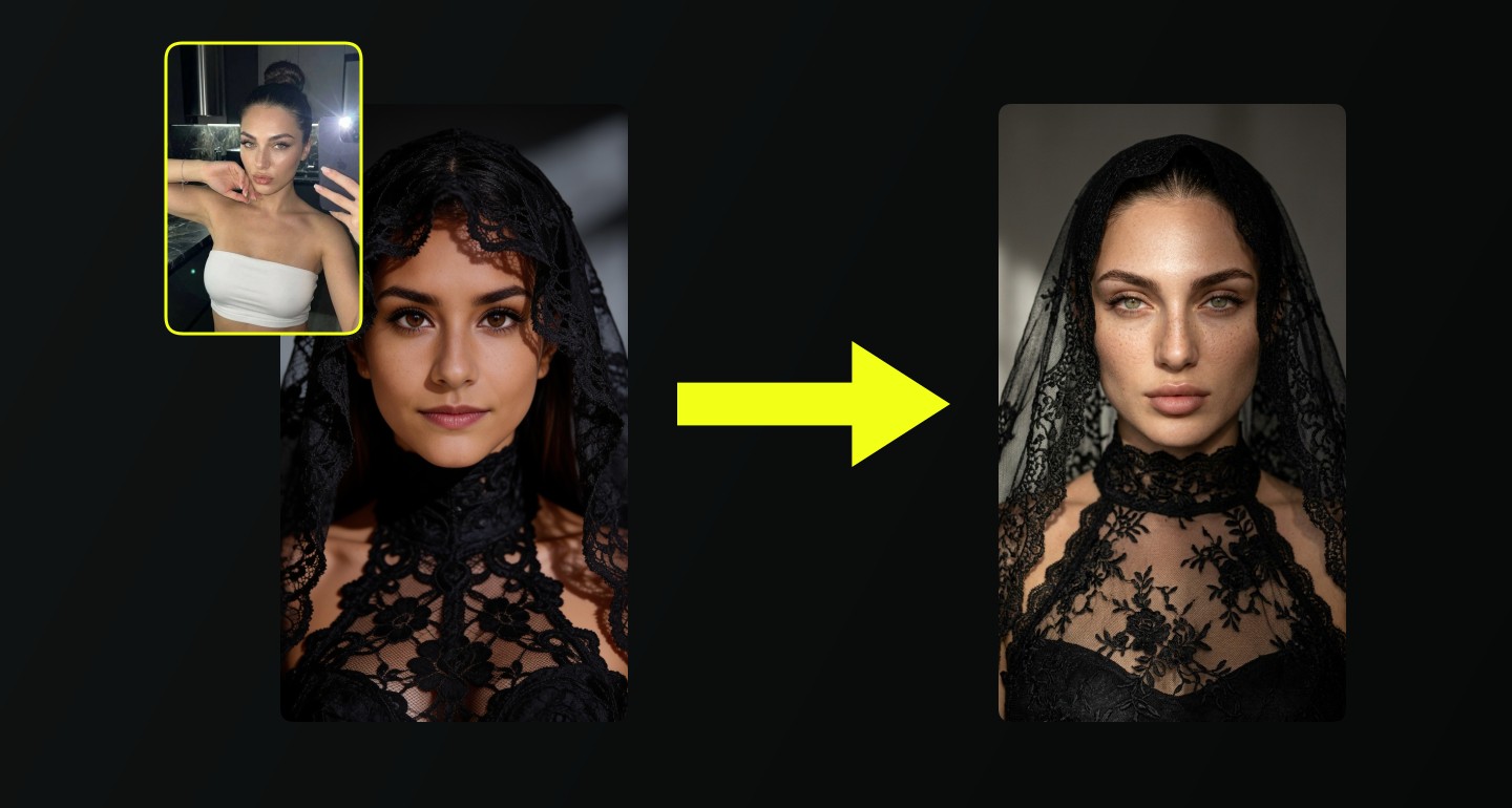 Lily remix walkthrough for Black Lace Veil And Bodice Dramatic Lighting