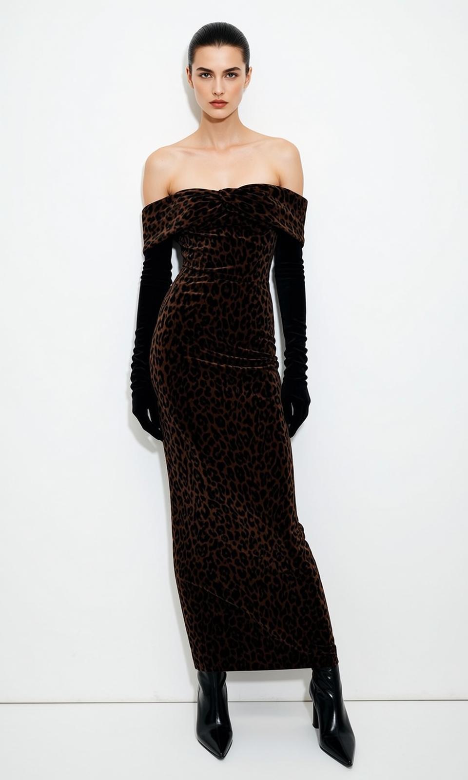 Pale Woman Off Shoulder Maxi Dress Studio