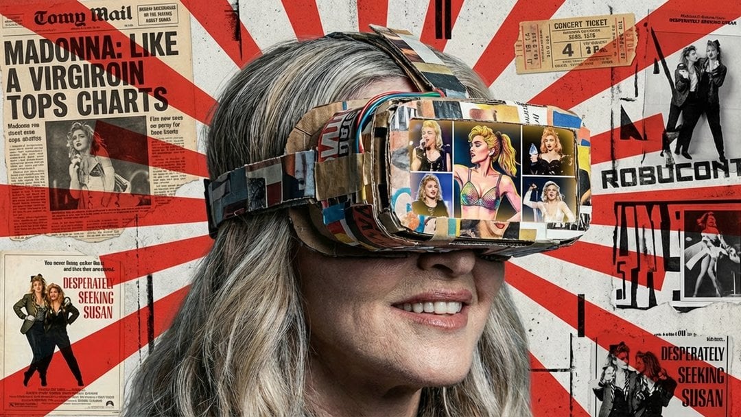 Cardboard Vr Headset Madonna Collage