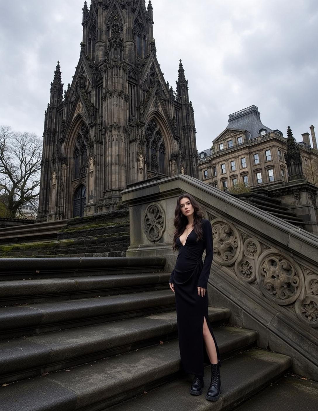 Stone Staircase Gothic Staircase