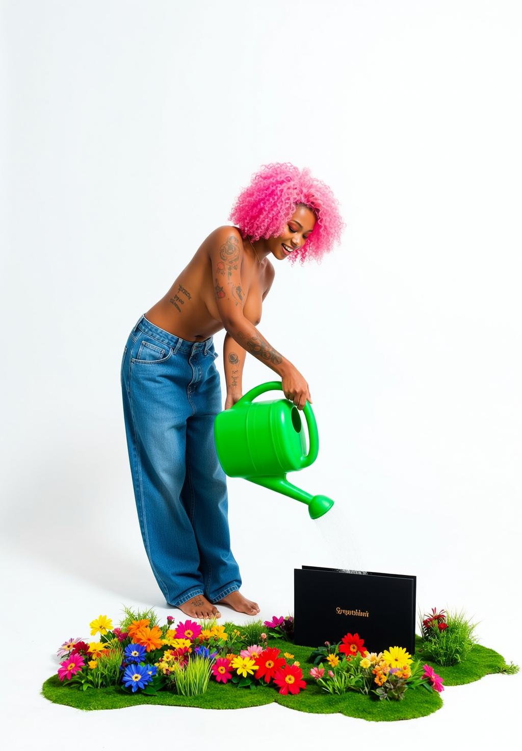 Blue Denim Jeans Studio Portrait