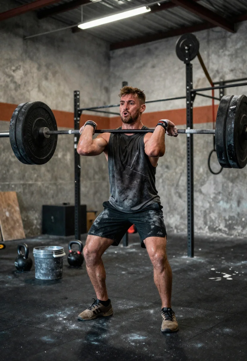 High-energy Crossfit Session Capturing Raw Endurance And Grit Rugged Training reference photo