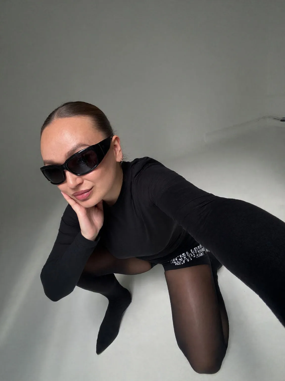 Shorts Sunglasses Studio Portrait