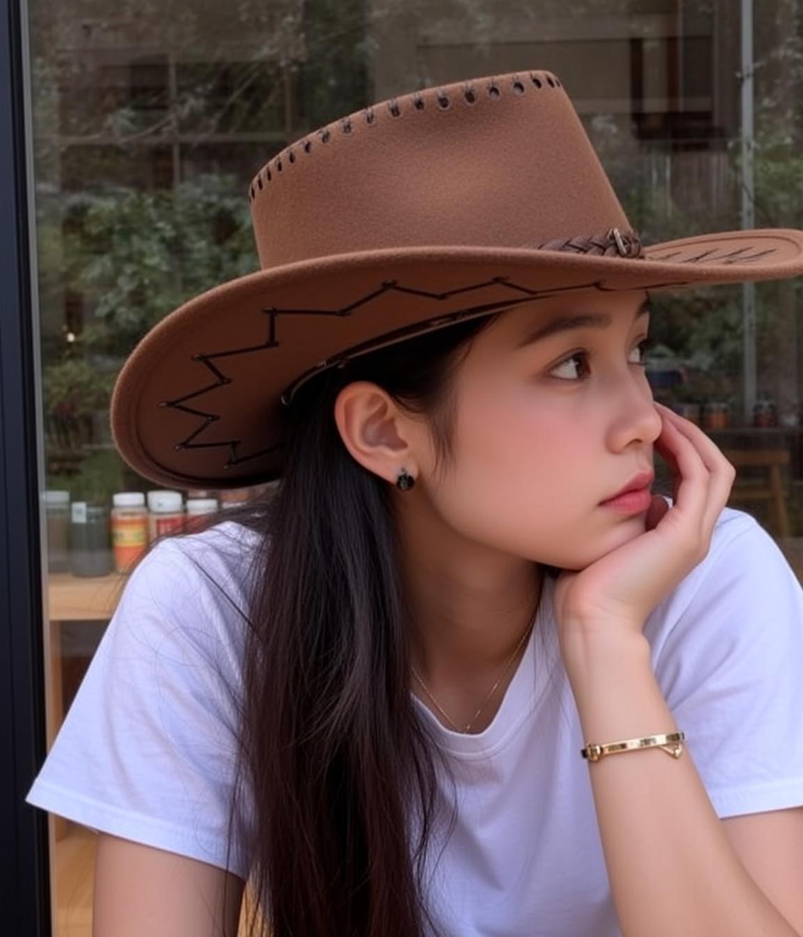 Thoughtful Cafe Table Pose