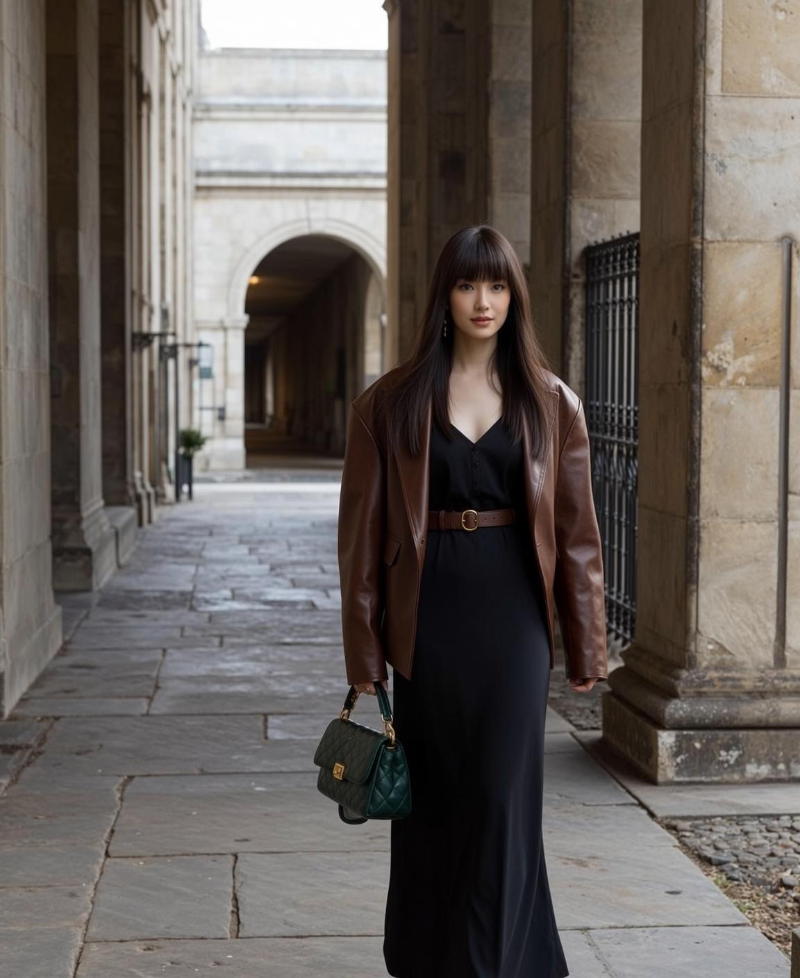 Autumn Young Long Dark Straight Bangs Fair