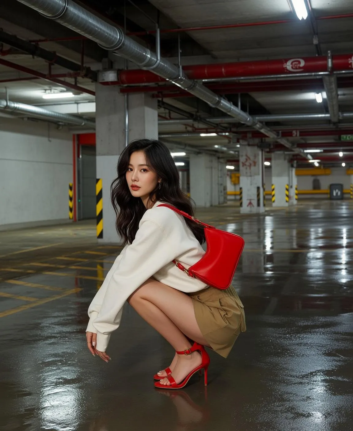 Explore Crouching Low Facing Her Body Angled