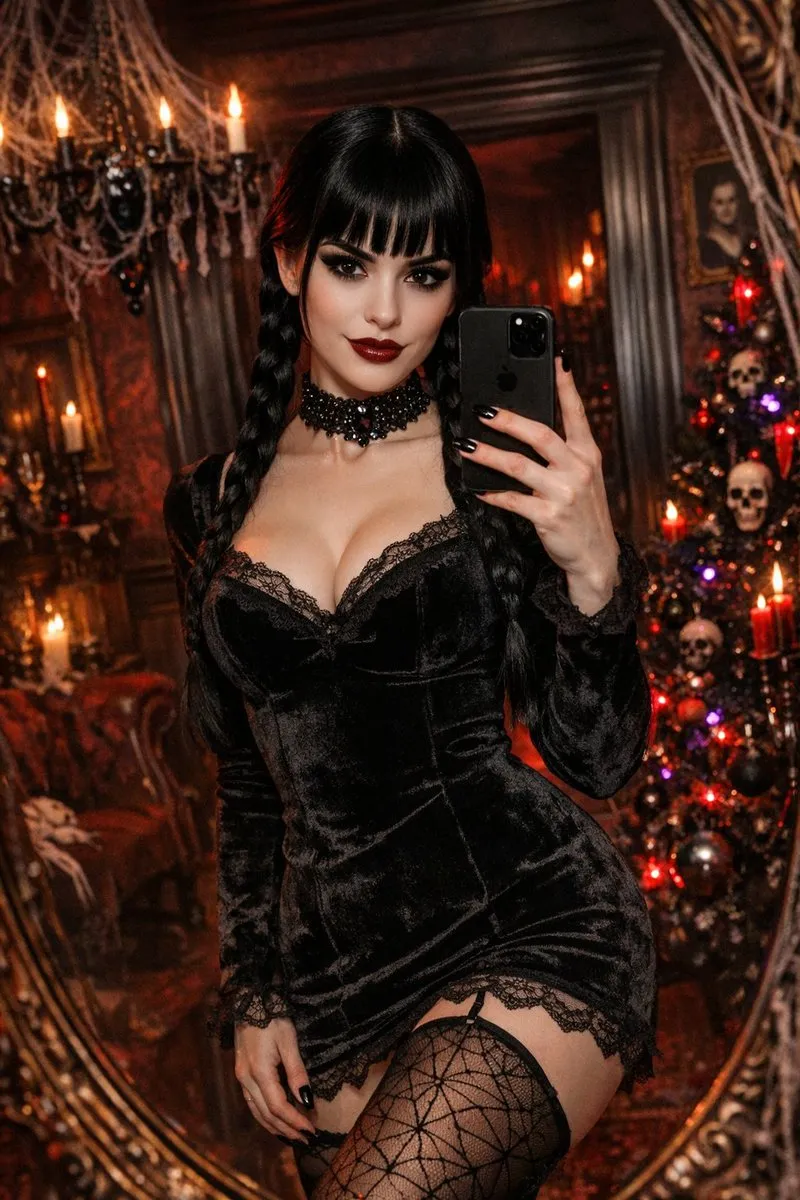 Necklace In Mirror Selfie