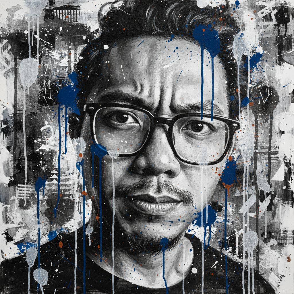 Grunge Portrait Painting