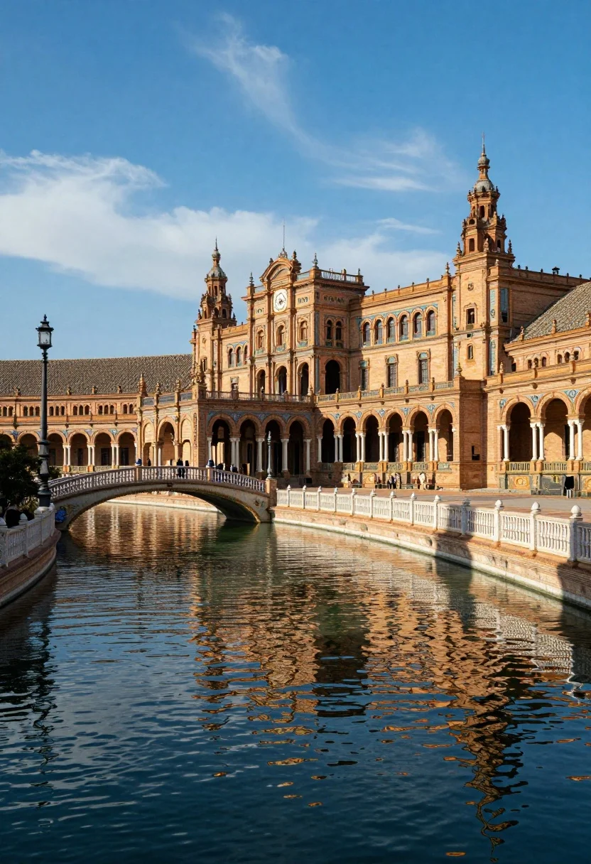 Majestic View Grand Spanish Renaissance-style Building With Intricate Arches And