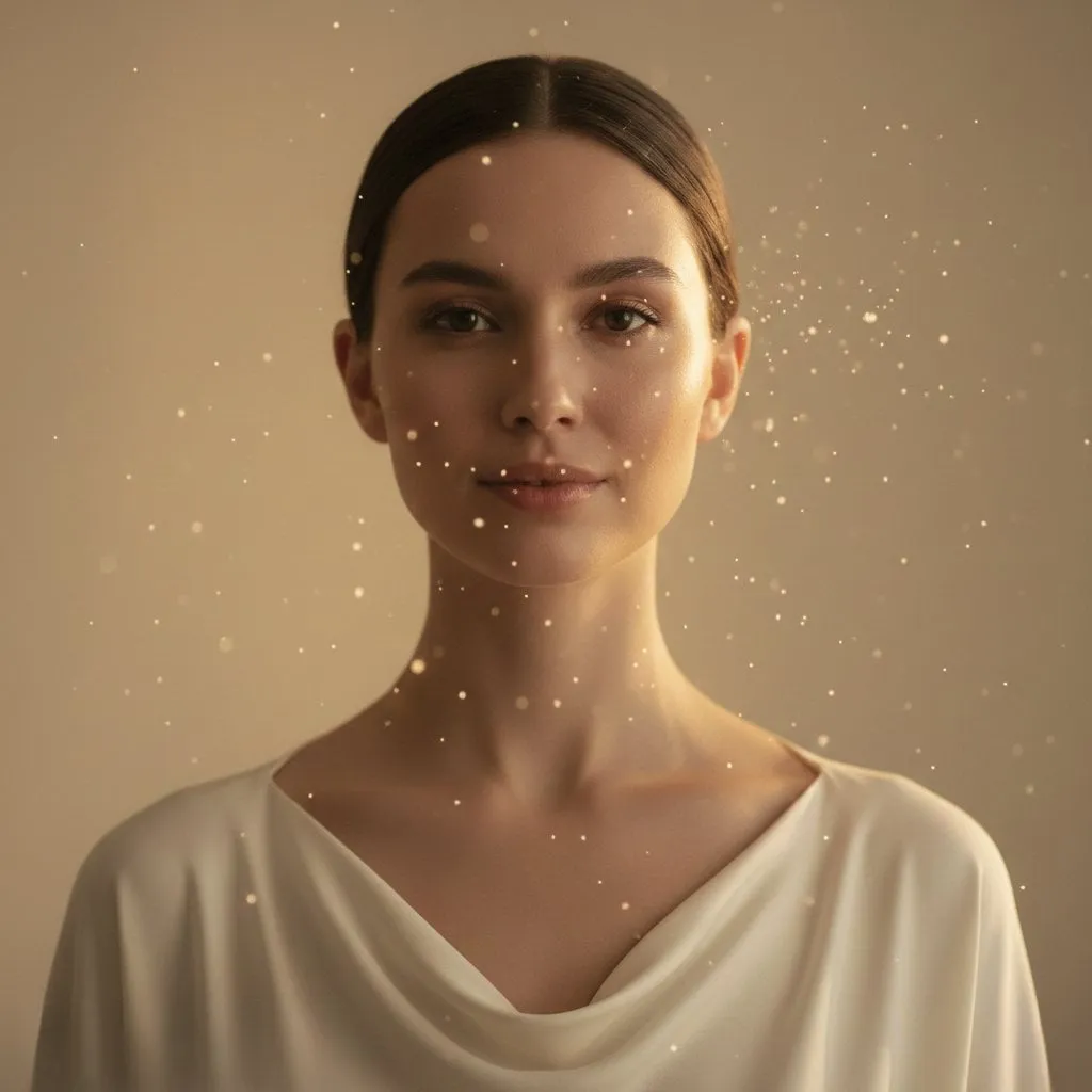 Calm Eyes Simple Elegance Fashion With Relaxed Shoulders And Gentle