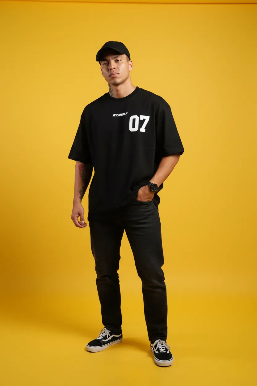 Confident Man In Yellow Studio