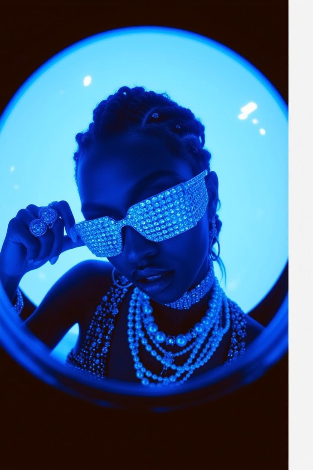 Fisheye Young Braided Updo Dark Sparkling Halter