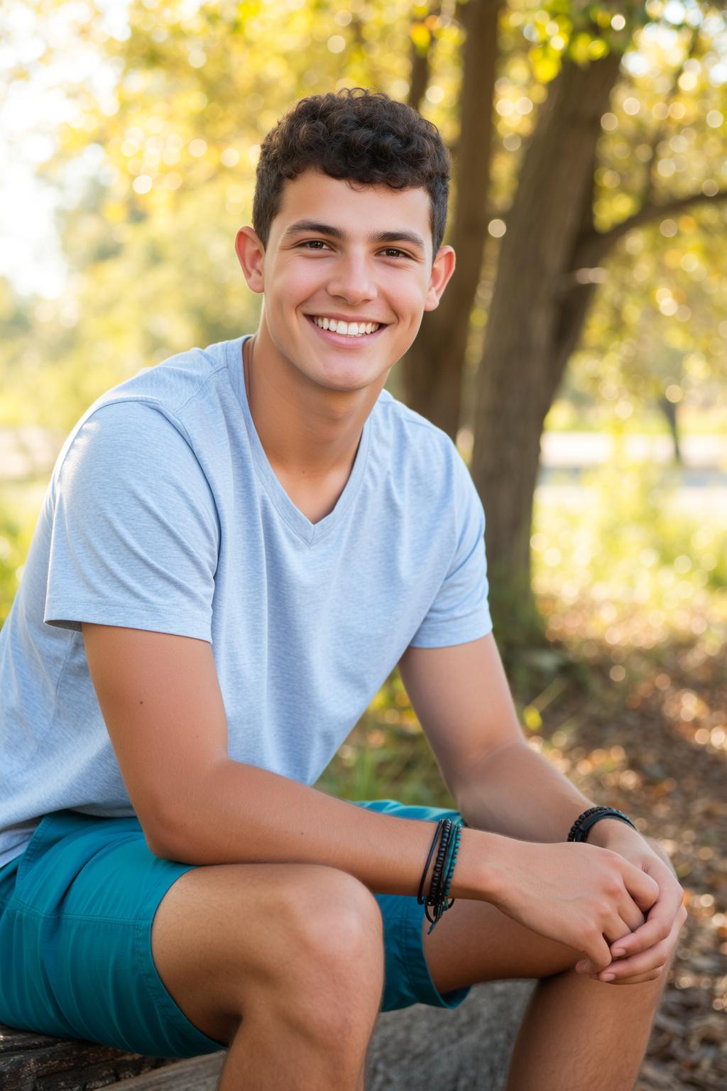 Explore Seated Outdoors Facing Slightly Left His