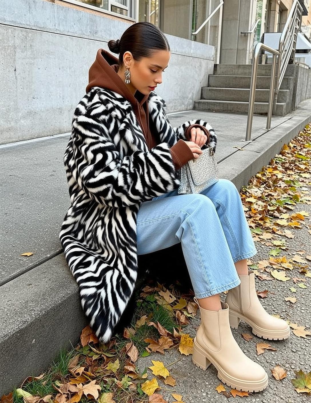 Fashion Week Young Dark Brown Pulled Back