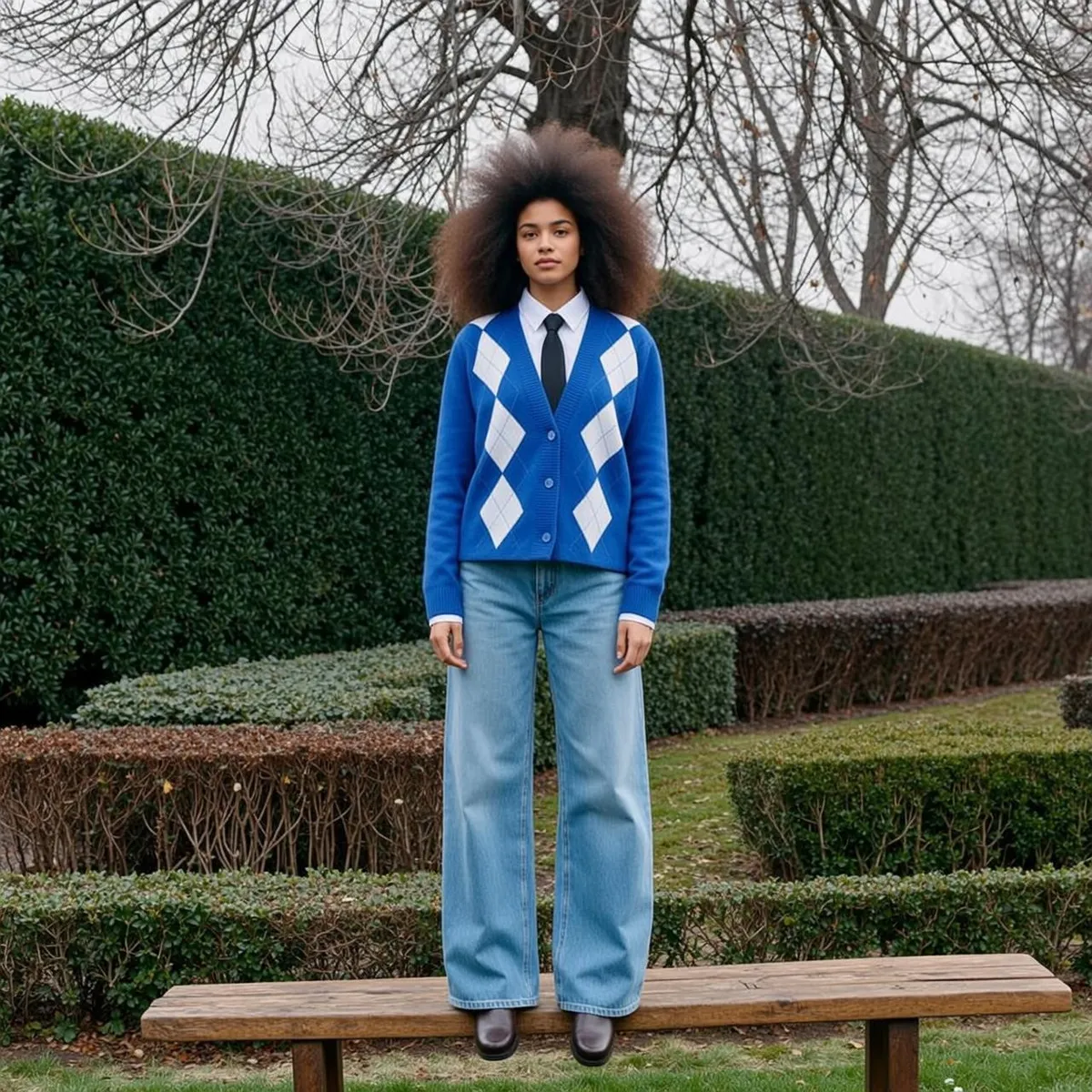 Casual Young Voluminous Dark Afro Medium-toned White