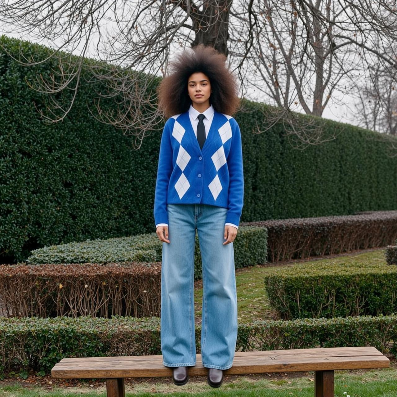 Casual Young Voluminous Dark Afro Medium-toned White