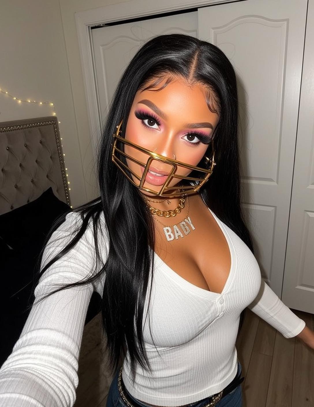 Baddie Captured Close-up Selfie-style Facing Directly Slight