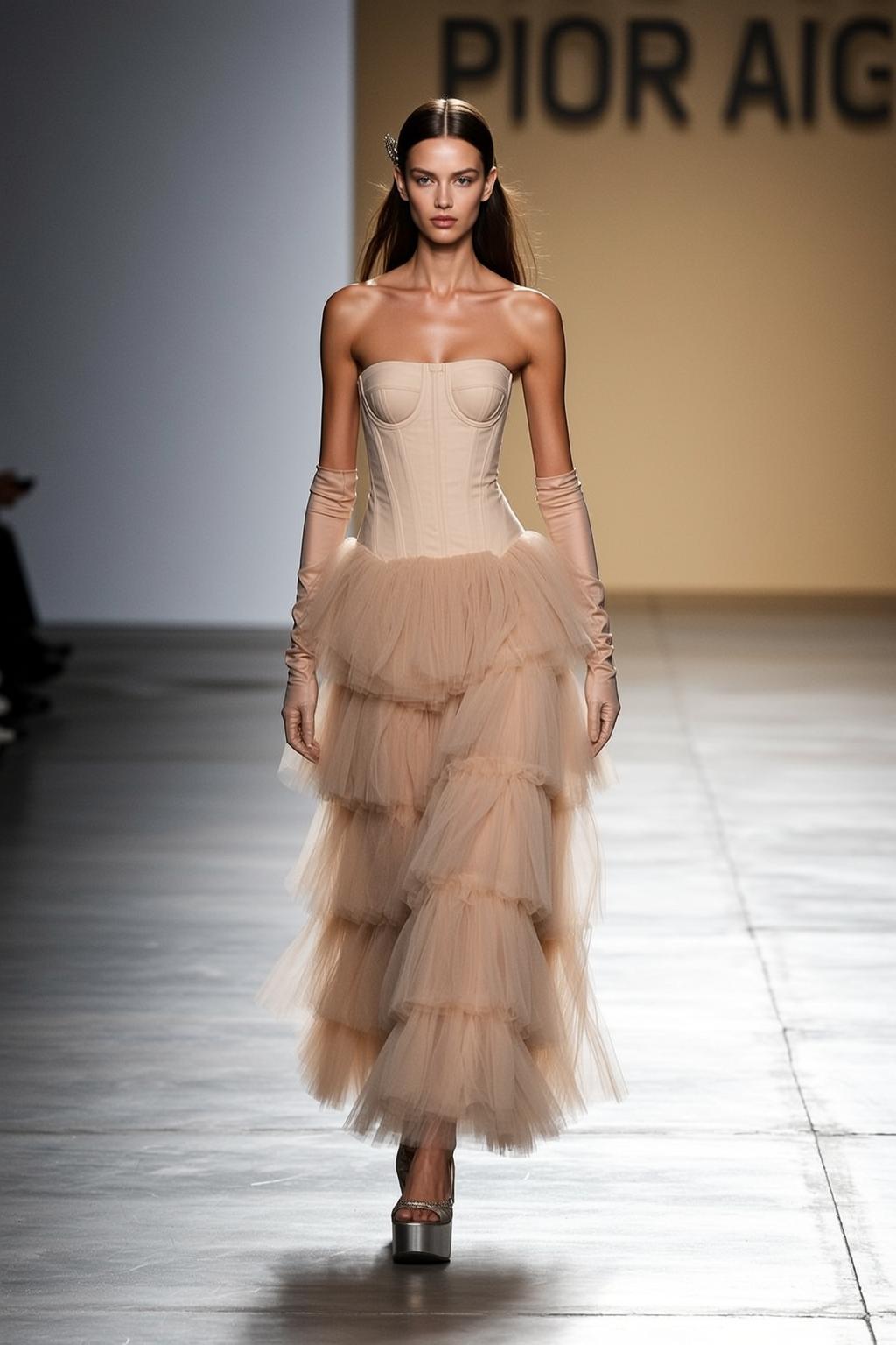 Corset Gown on Fashion Runway