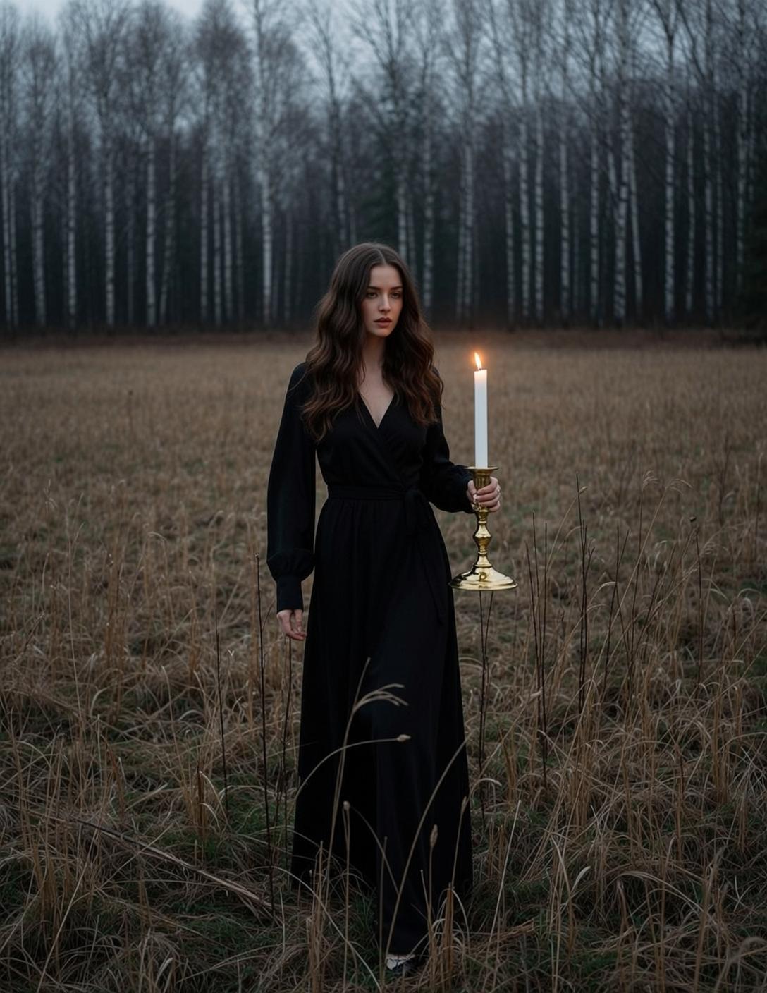 Field Candle Portrait