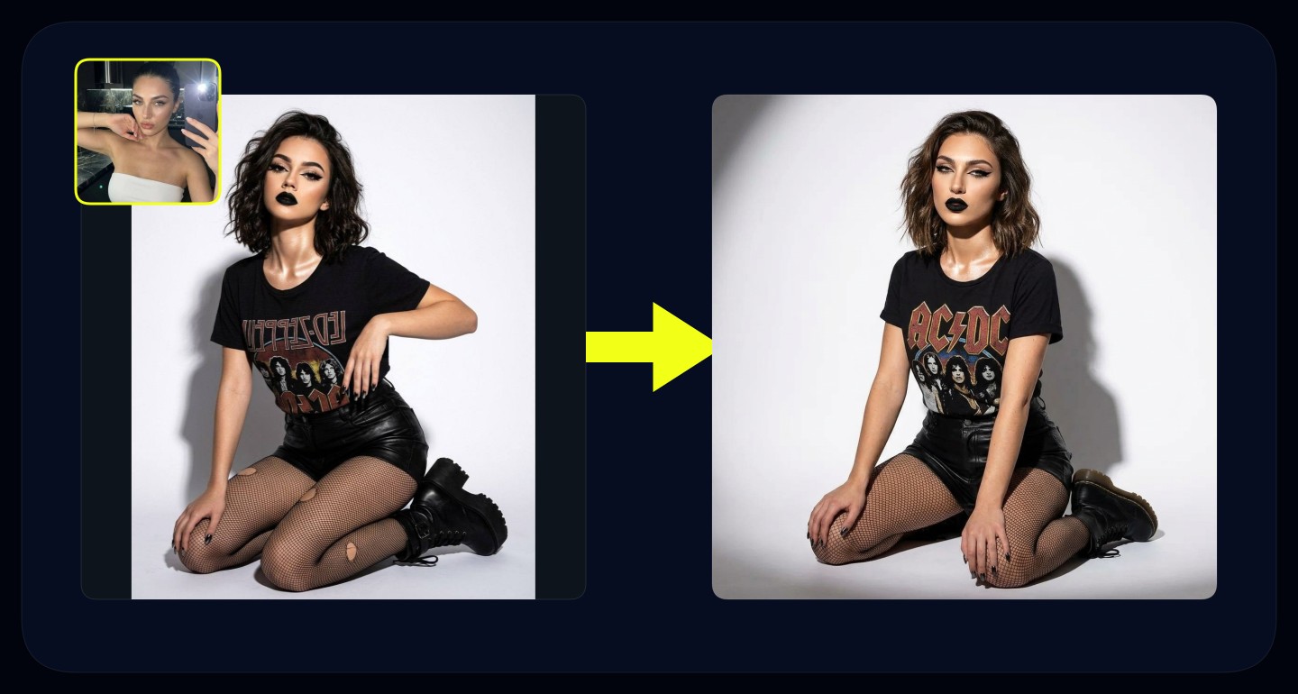 Lily remix walkthrough for Rock Girl Studio Shoot Black Leather Fishnets Makeup