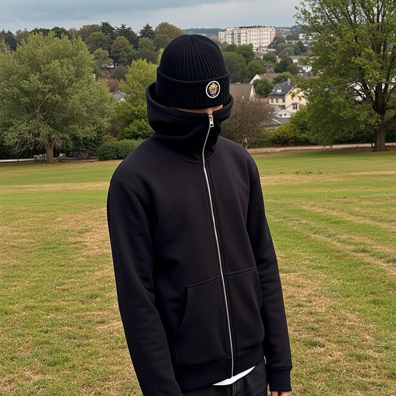 Black Hoodie Park Portrait