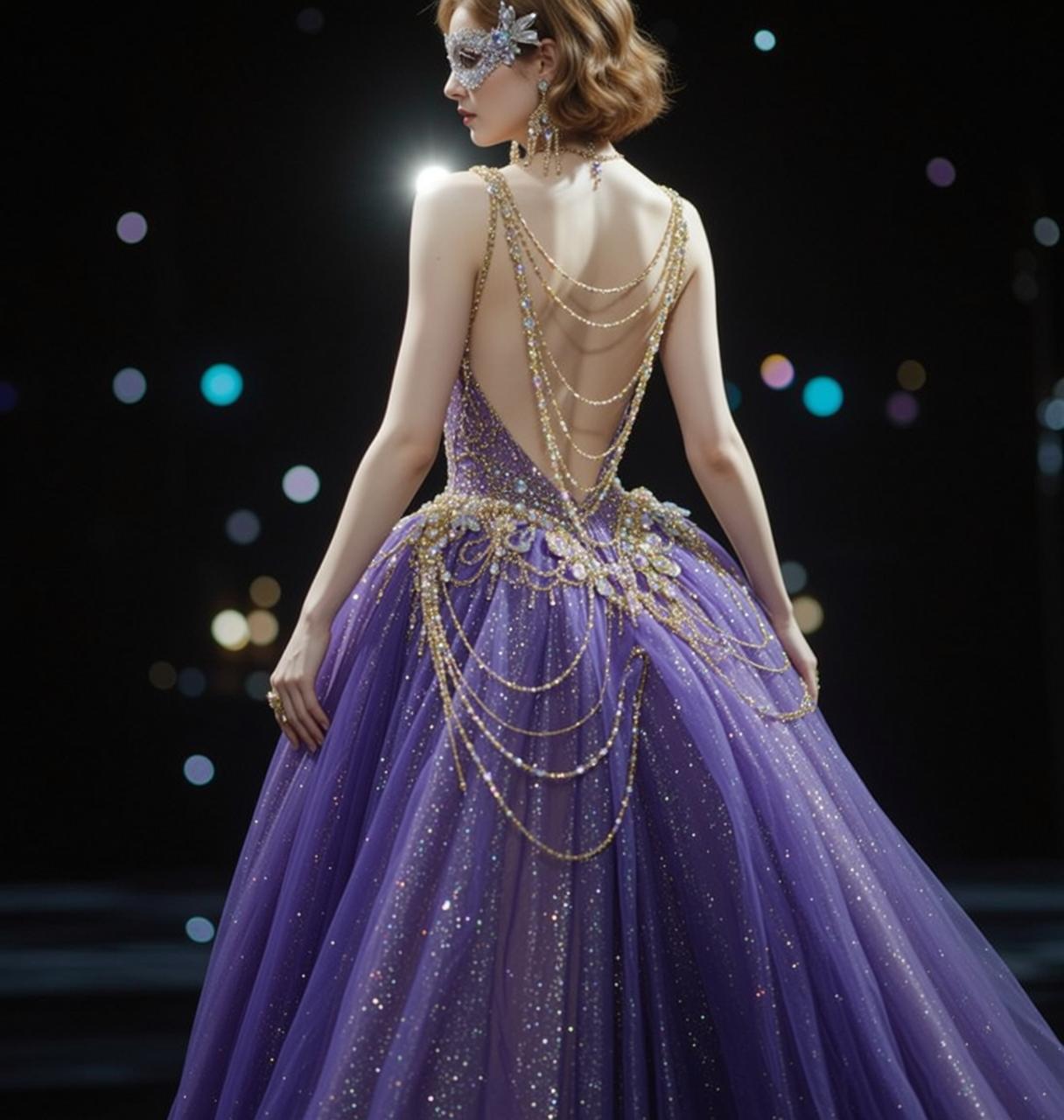 Lavender Gown Masquerade Stage Look