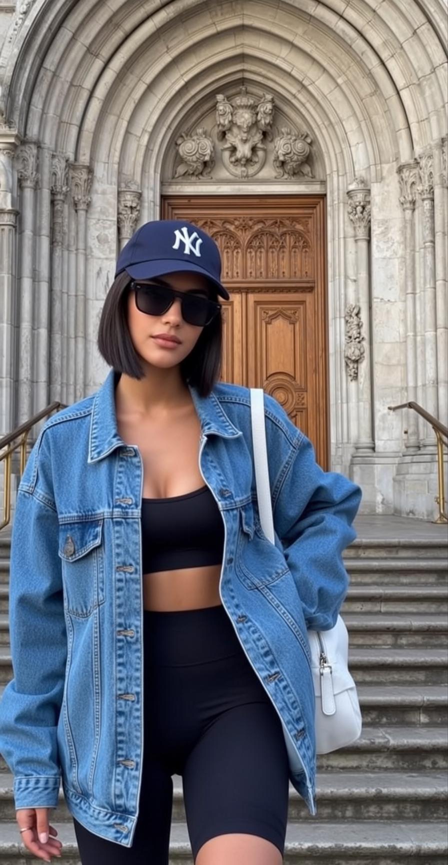 Casual Young Short Black Bob Light Tan