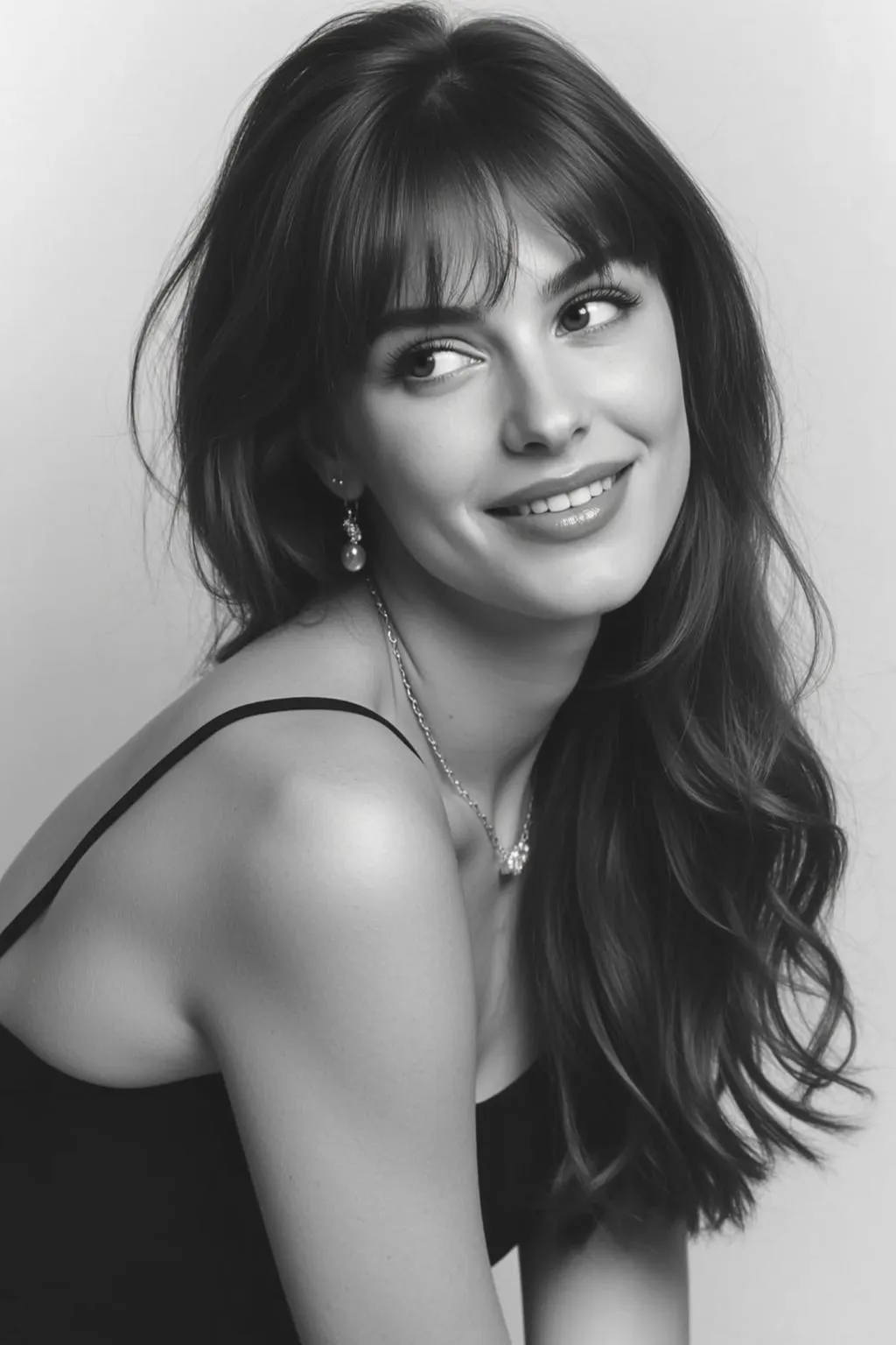Earrings And Necklace In Studio Portrait