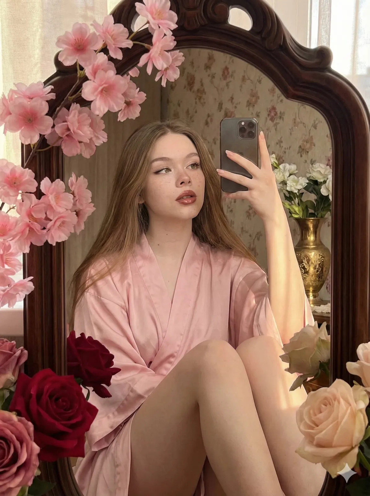Makeup In Casual Selfie