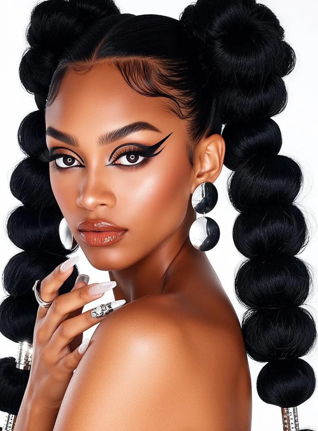 Makeup Photorealistic Young Black Deep Brown Skin