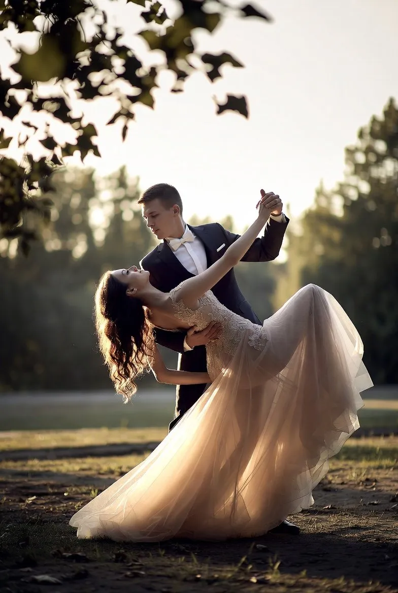 A Dance of Love Beneath the Golden Sun