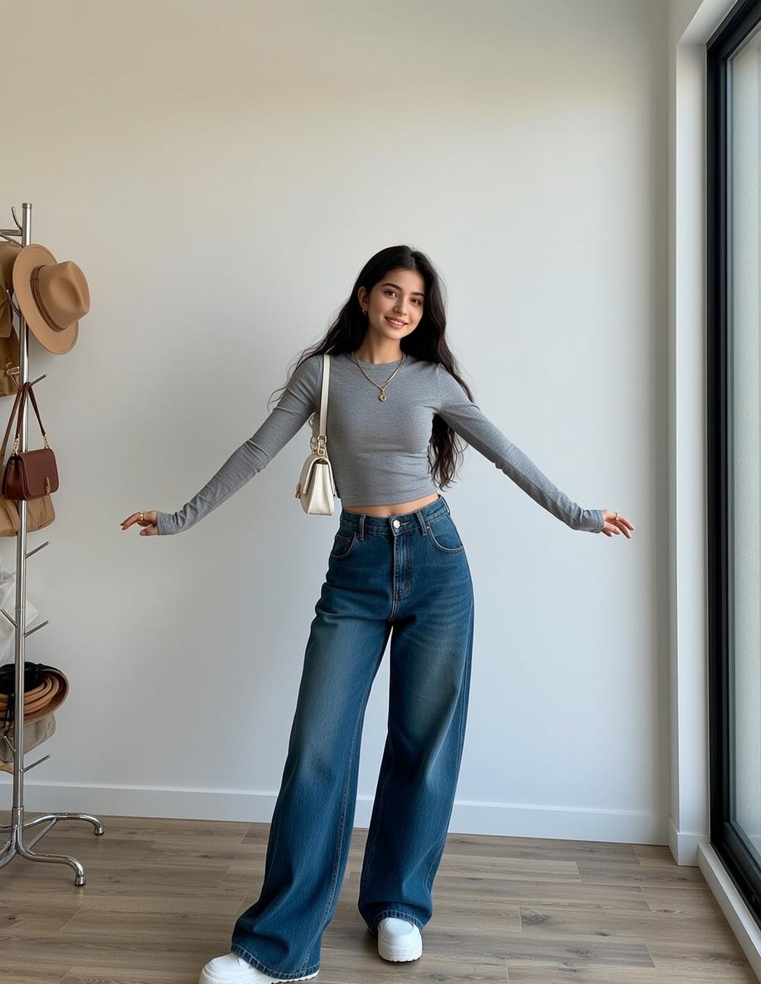 Grey Crop Top Garage