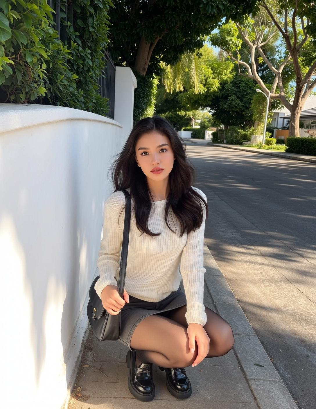 Explore Captured Low-angle Medium Crouching Sidewalk Next