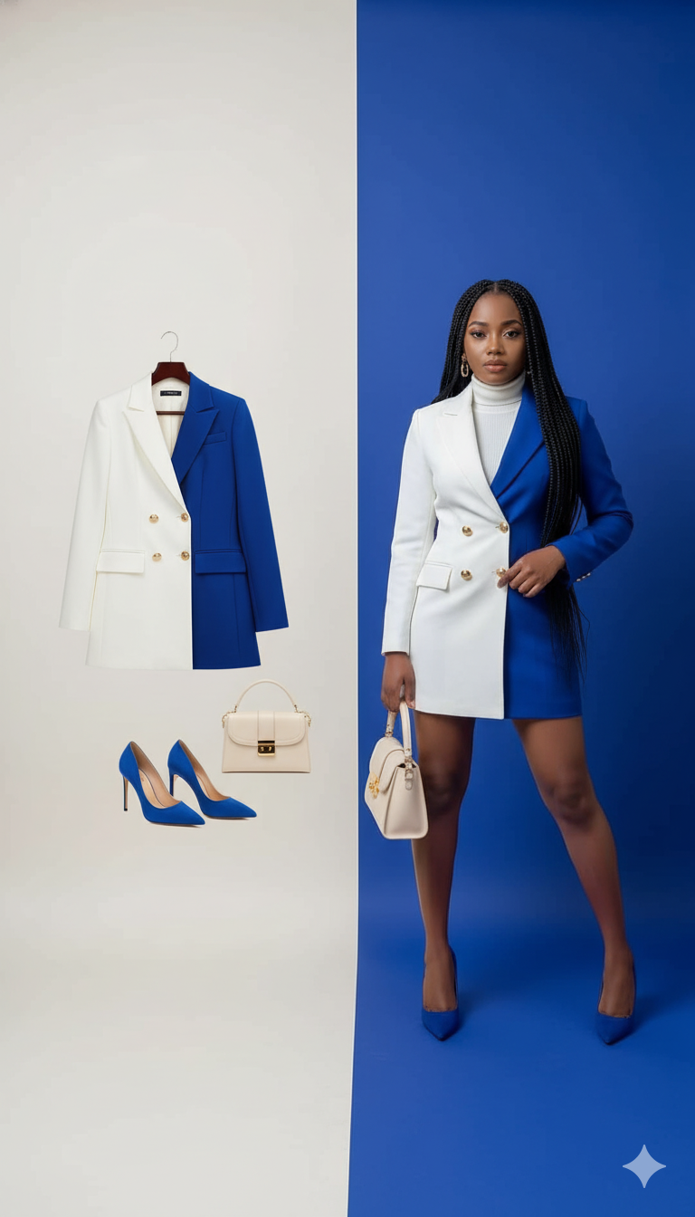 Blue And Ivory Fashion Editorial